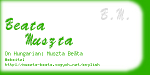 beata muszta business card