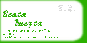 beata muszta business card